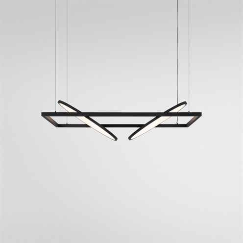 Modular+Geometry Suspended Adjustable 672x1288 2x LED 42W 3812lm 2700K CRI>90, rippvalgusti, must, liiteseadmeta, riputi tellida eraldi